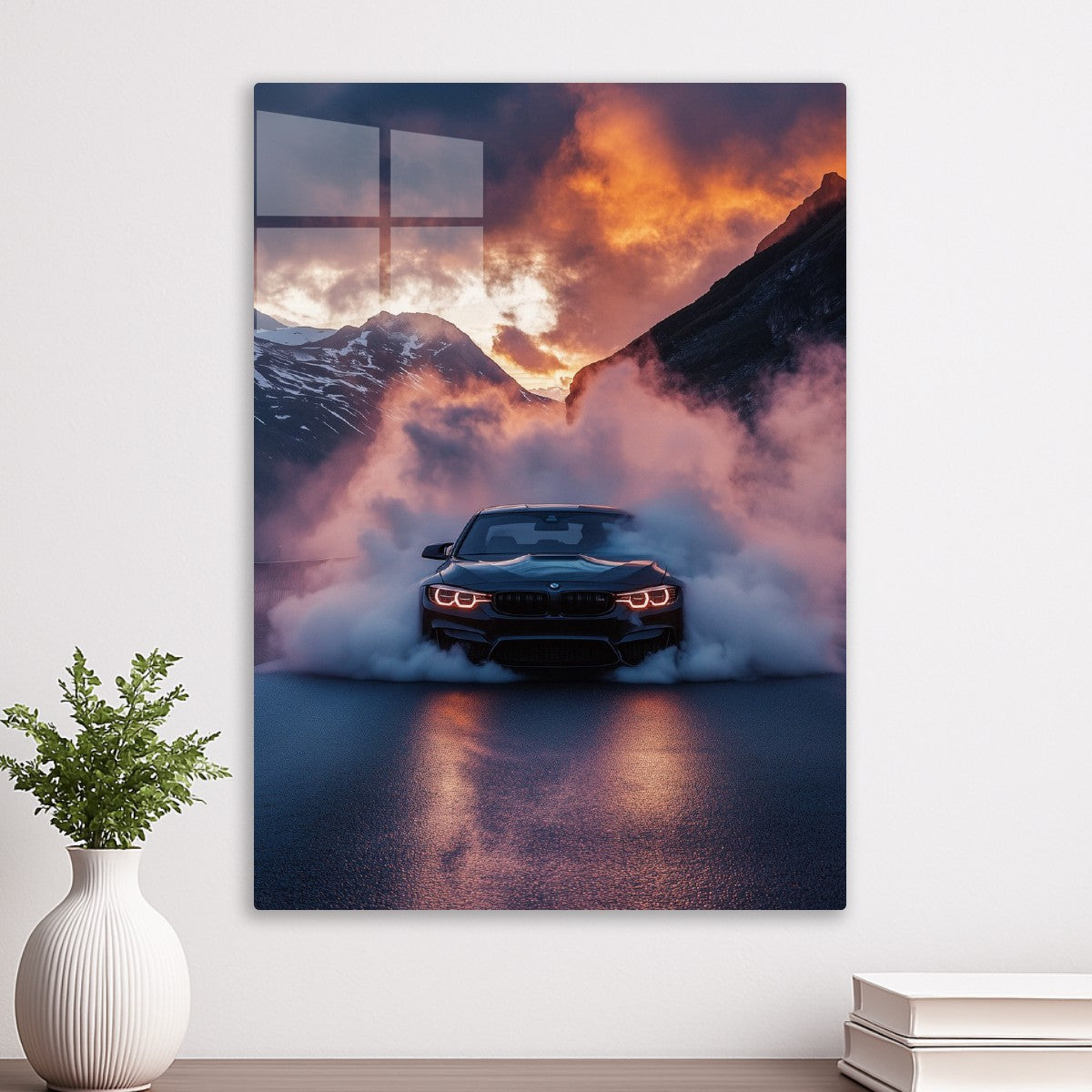 BMW M4 Amidst a Smoky Mountain