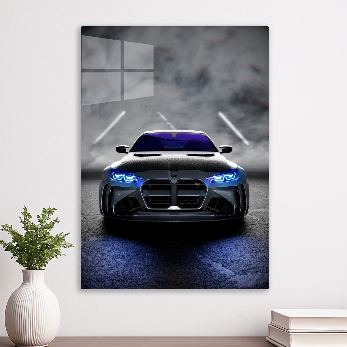 BMW A futuristic front-view 