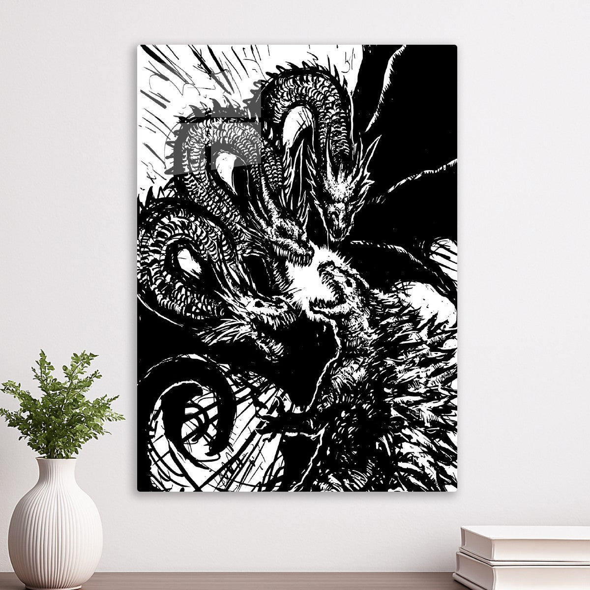 Godzilla, Black White illustration