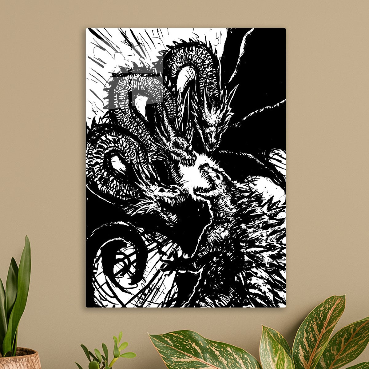 Godzilla, Black White illustration