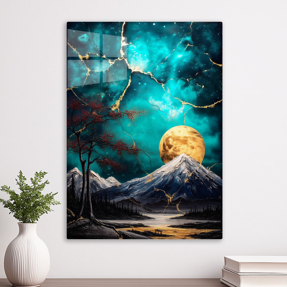 Golden Moonlit Peaks
