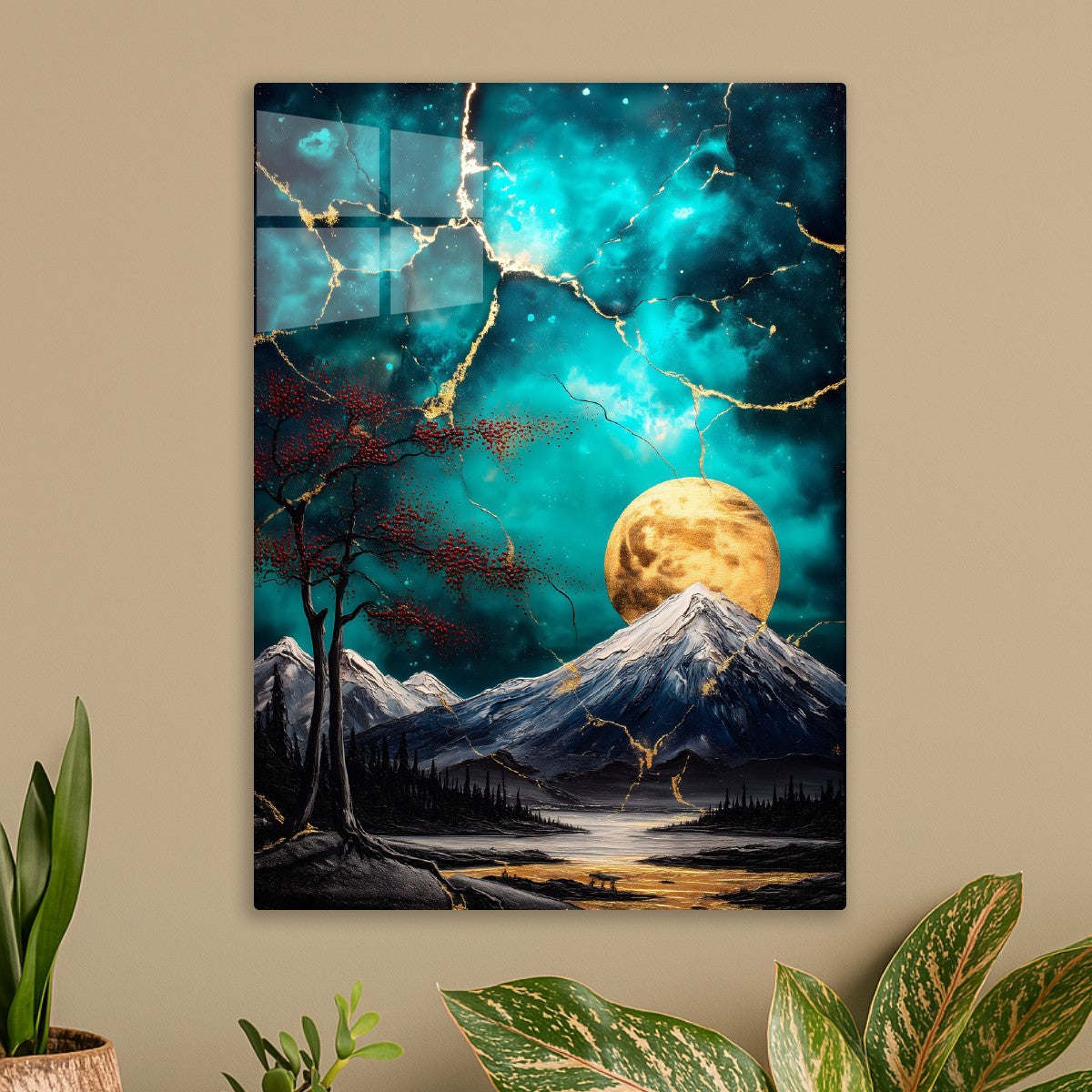 Golden Moonlit Peaks