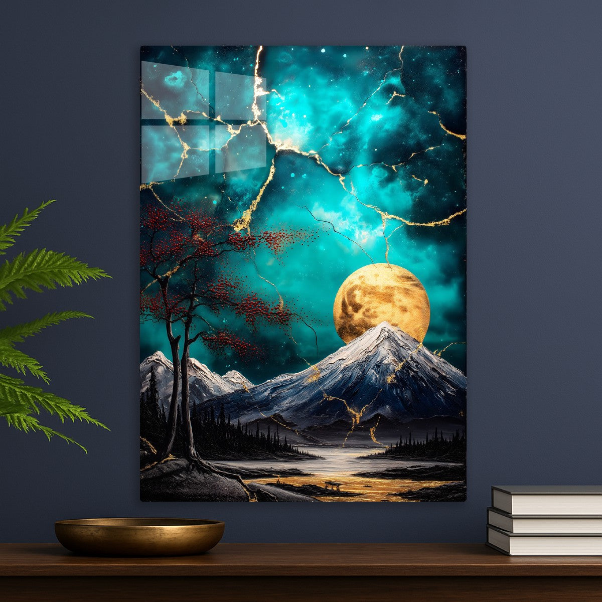 Golden Moonlit Peaks