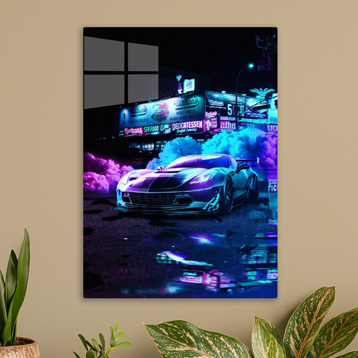 Vaporwave Corvette