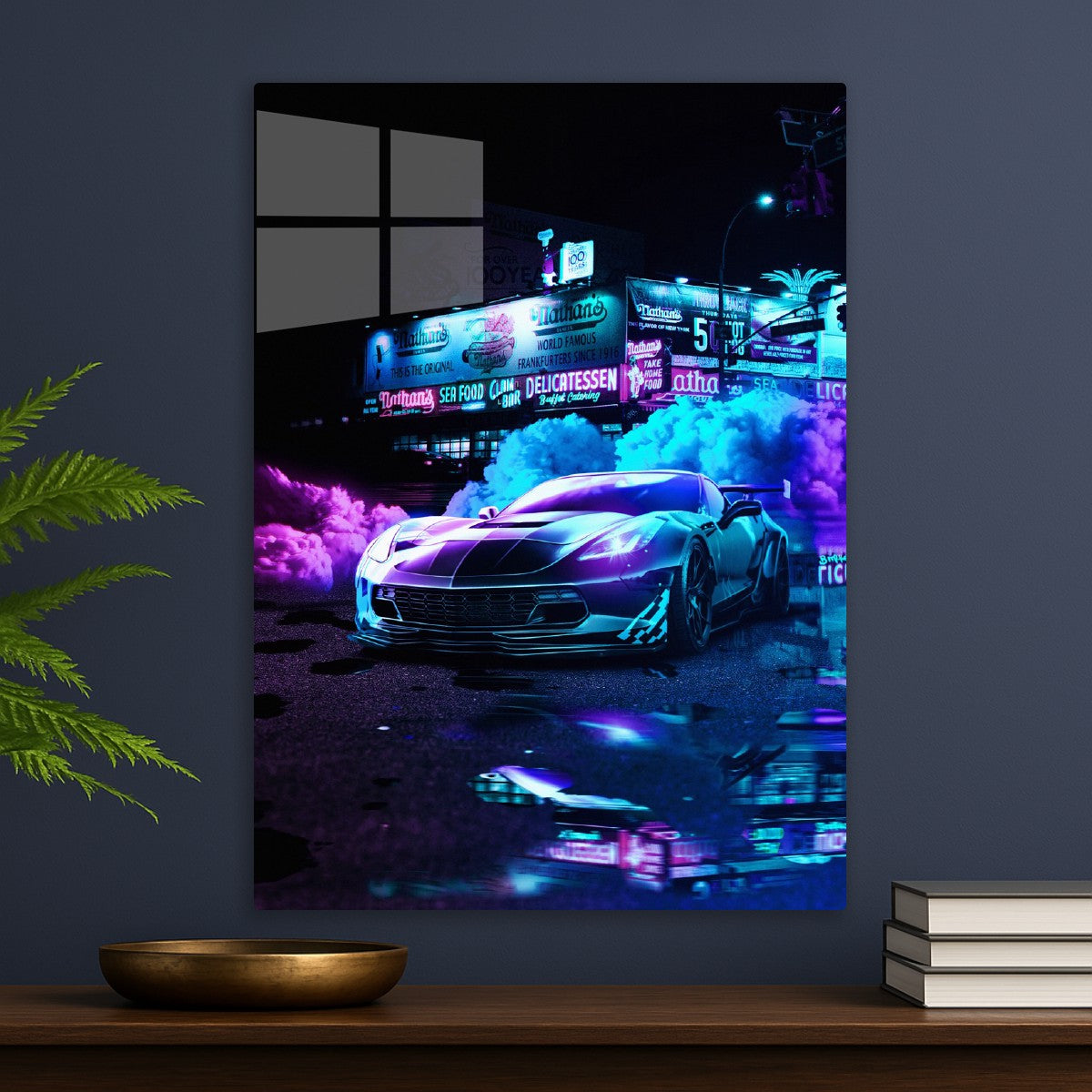 Vaporwave Corvette