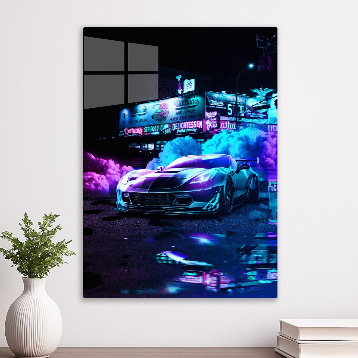 Vaporwave Corvette