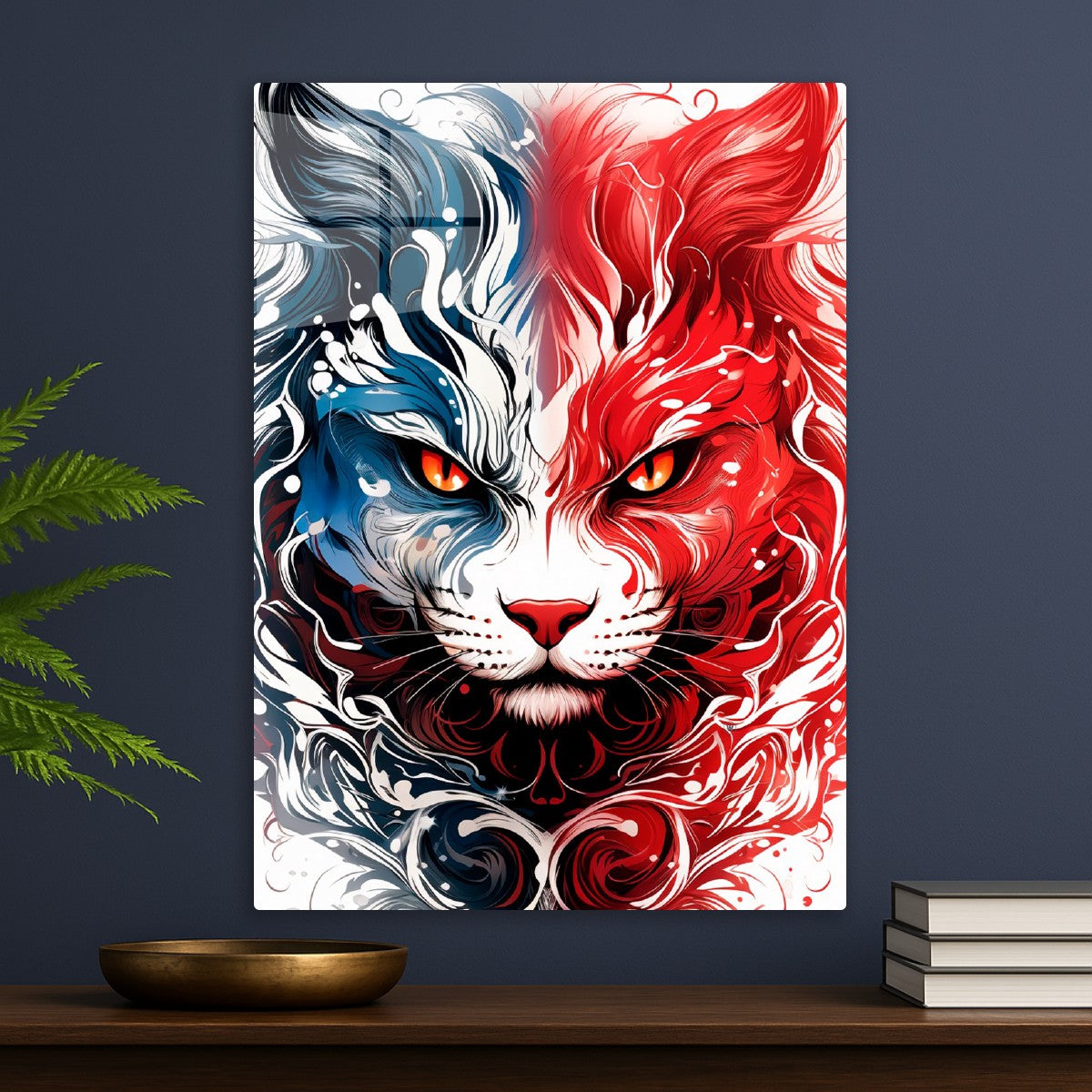 Two-Tone Cat Portrait