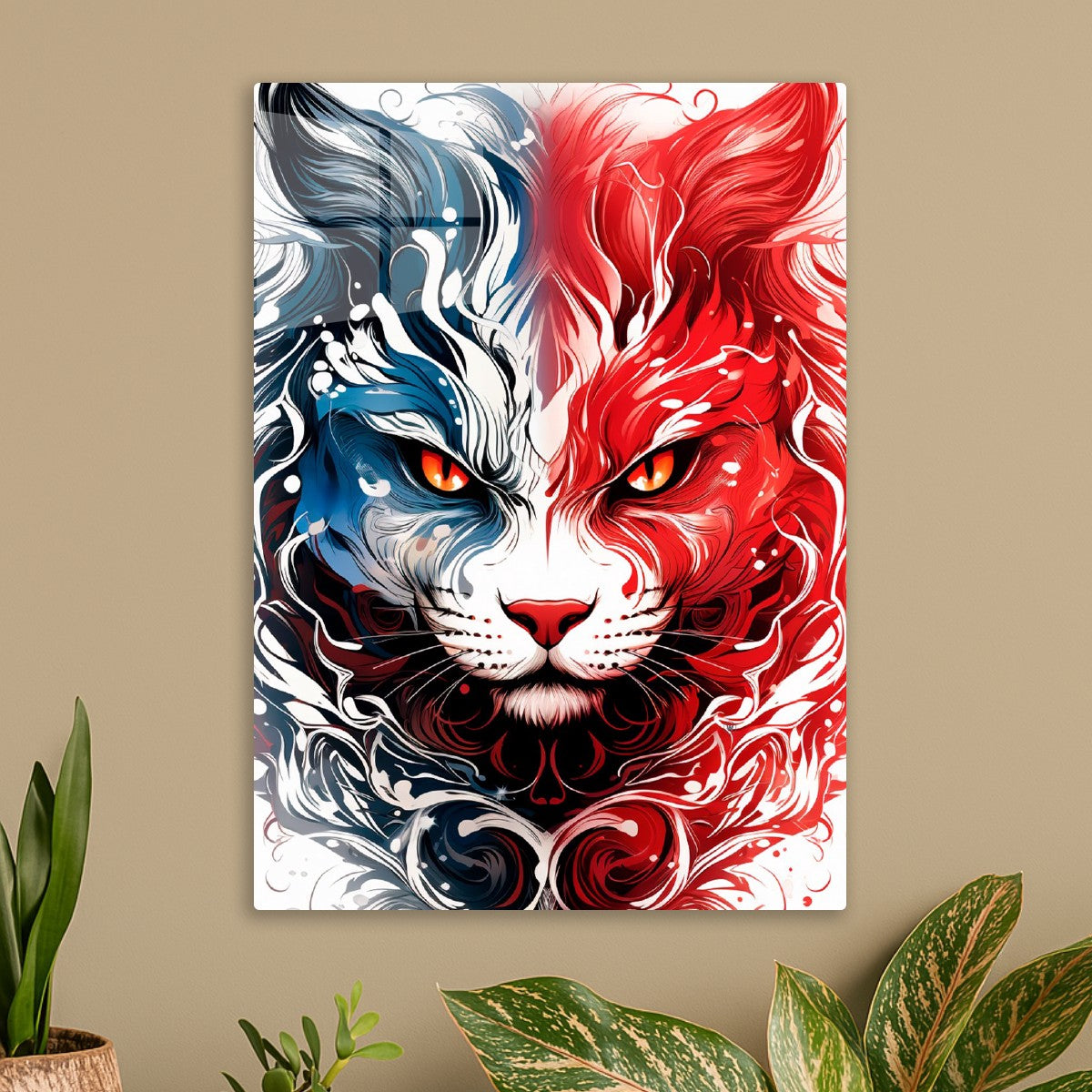 Two-Tone Cat Portrait