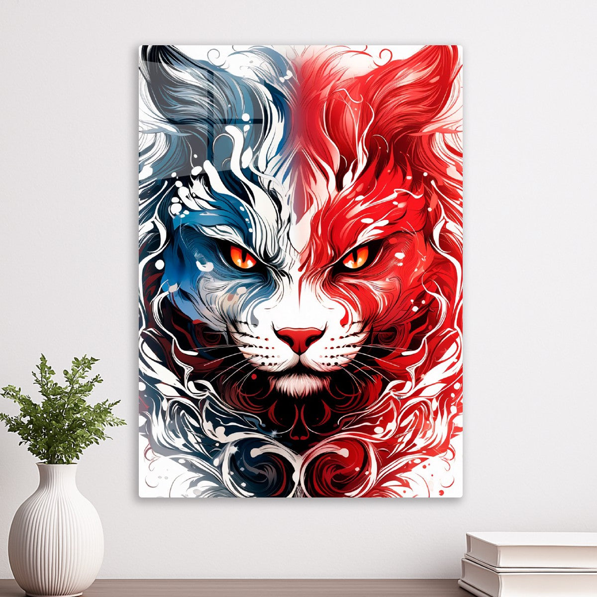 Two-Tone Cat Portrait