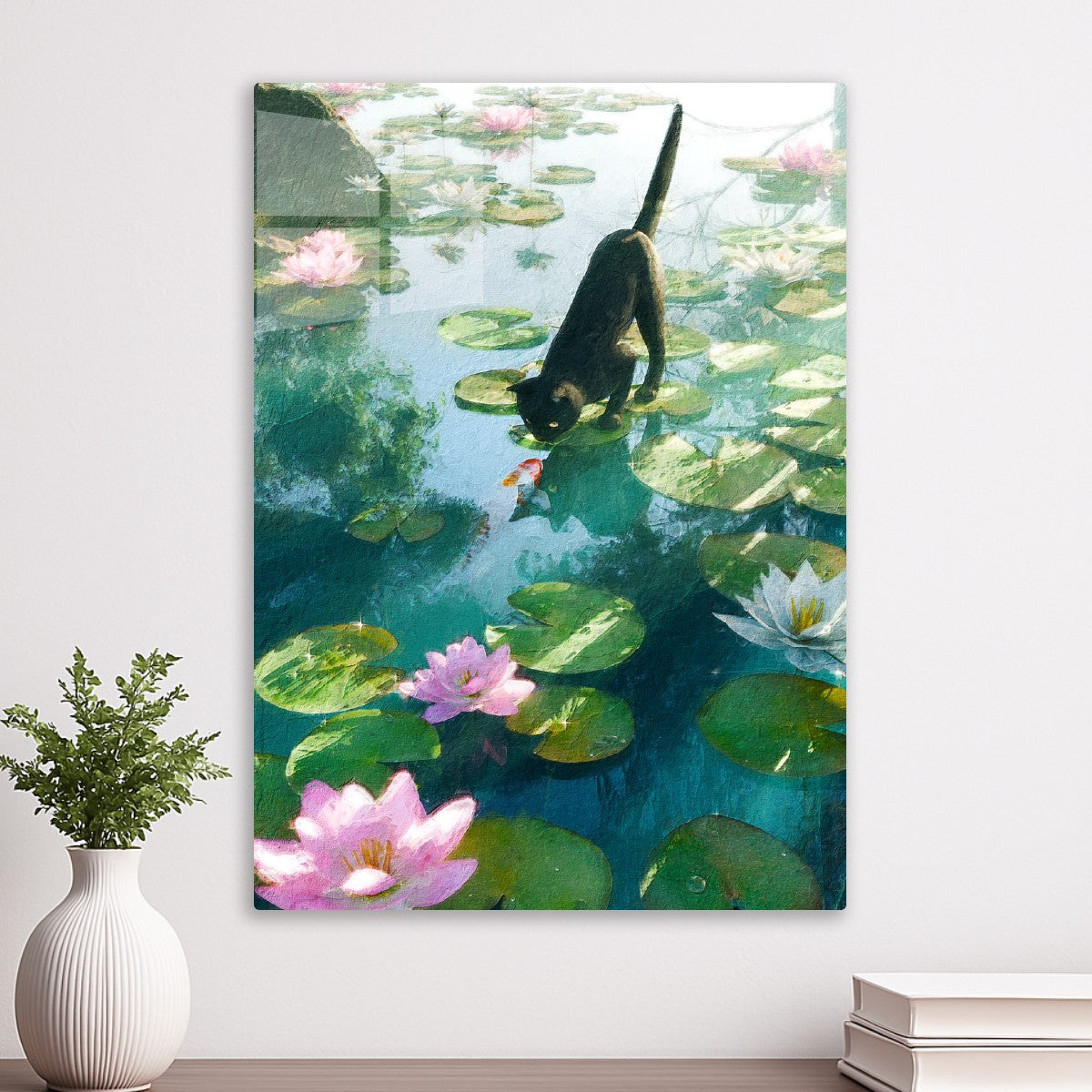 Cat and Koi