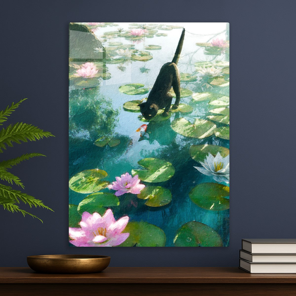 Cat and Koi
