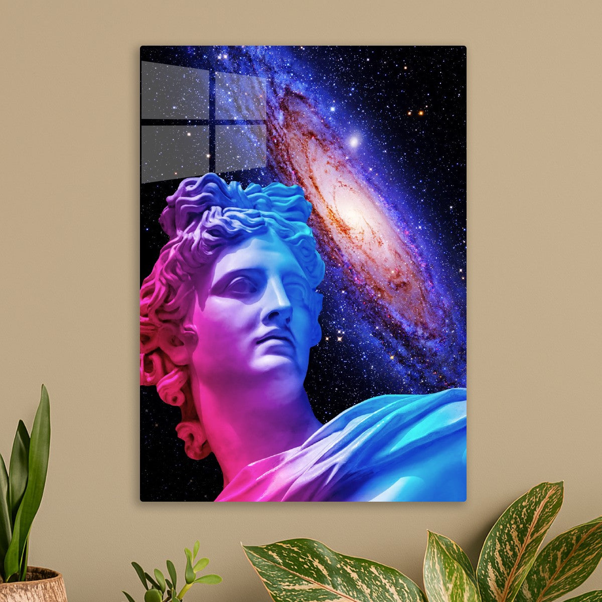Vaporwave Apollo and Andromeda