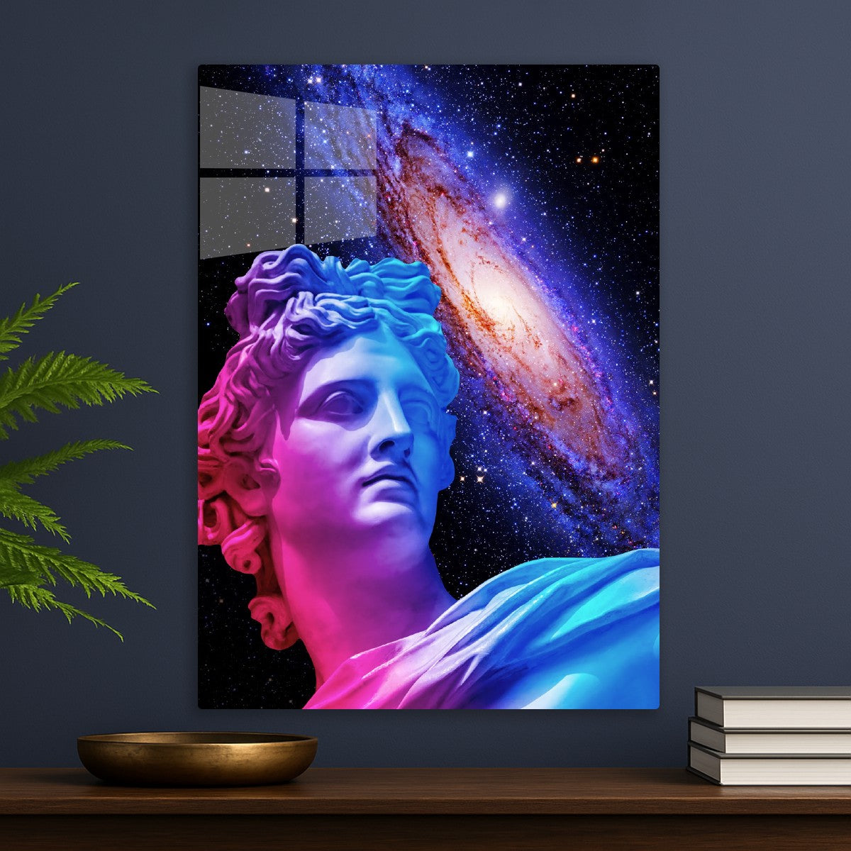 Vaporwave Apollo and Andromeda