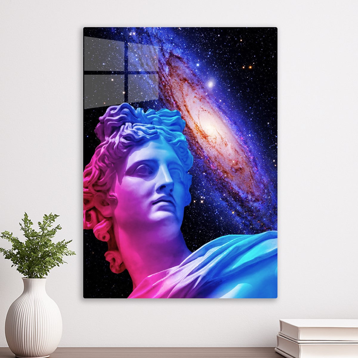Vaporwave Apollo and Andromeda