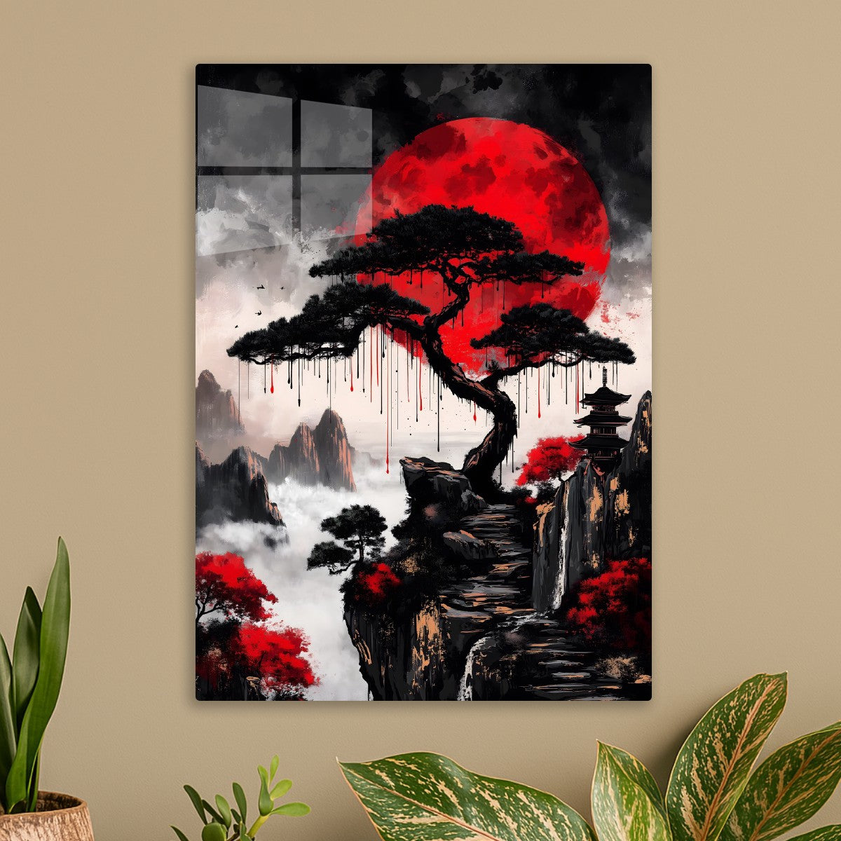 Crimson Moonrise Serenity