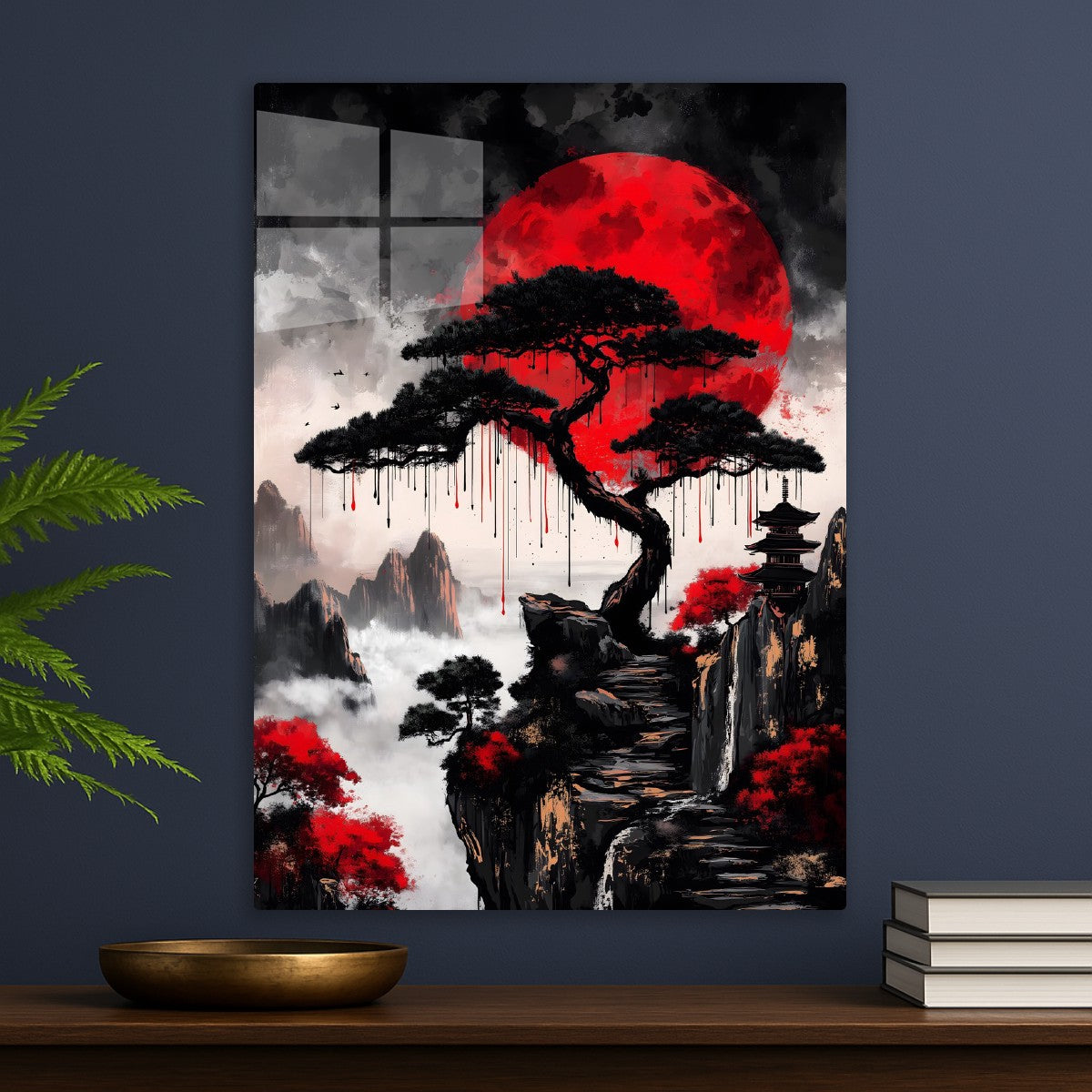 Crimson Moonrise Serenity