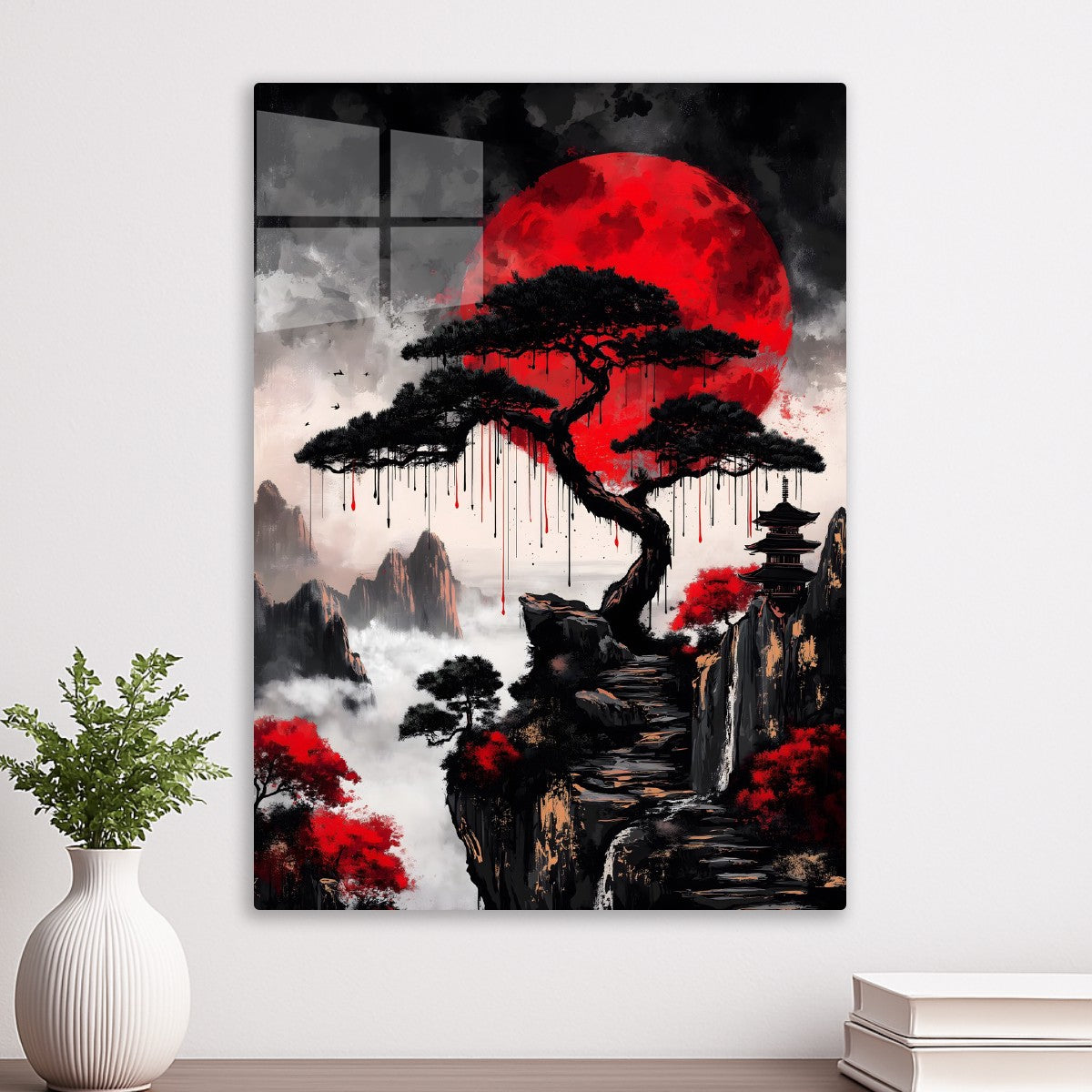 Crimson Moonrise Serenity