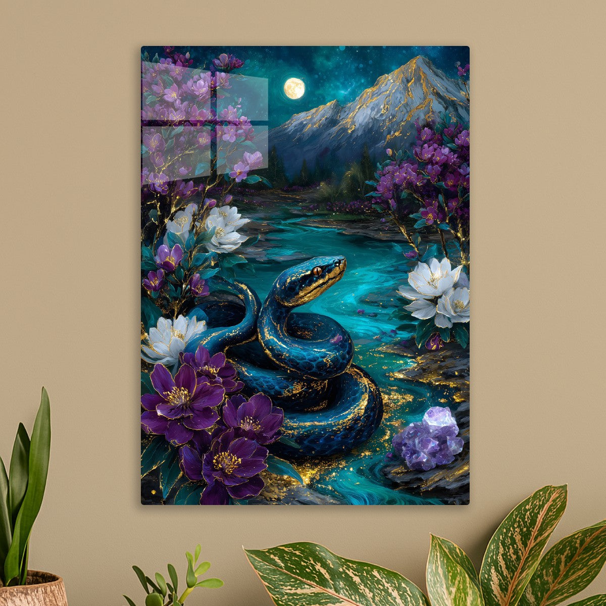 Moonlit Enchantment Of Blue Serpent