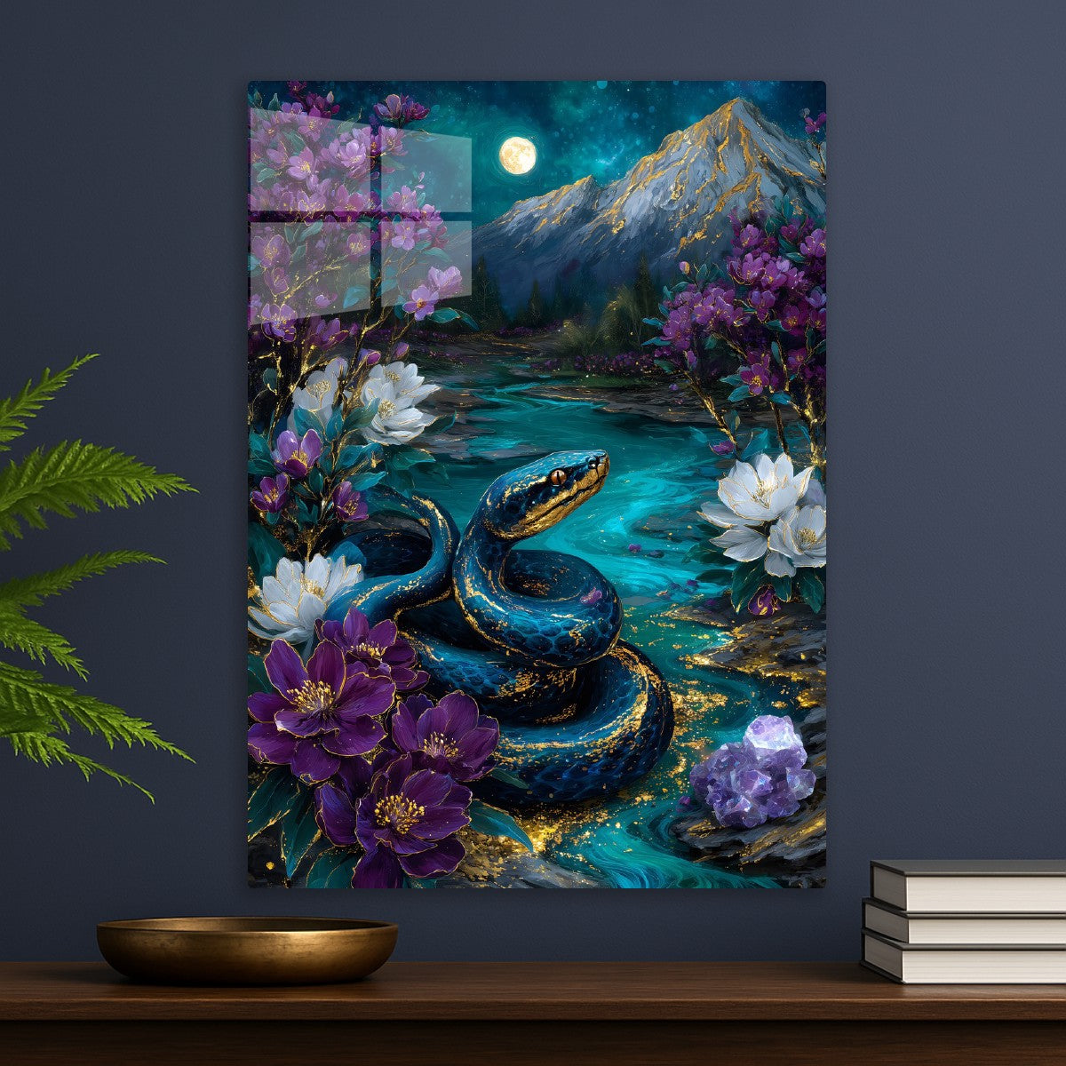 Moonlit Enchantment Of Blue Serpent
