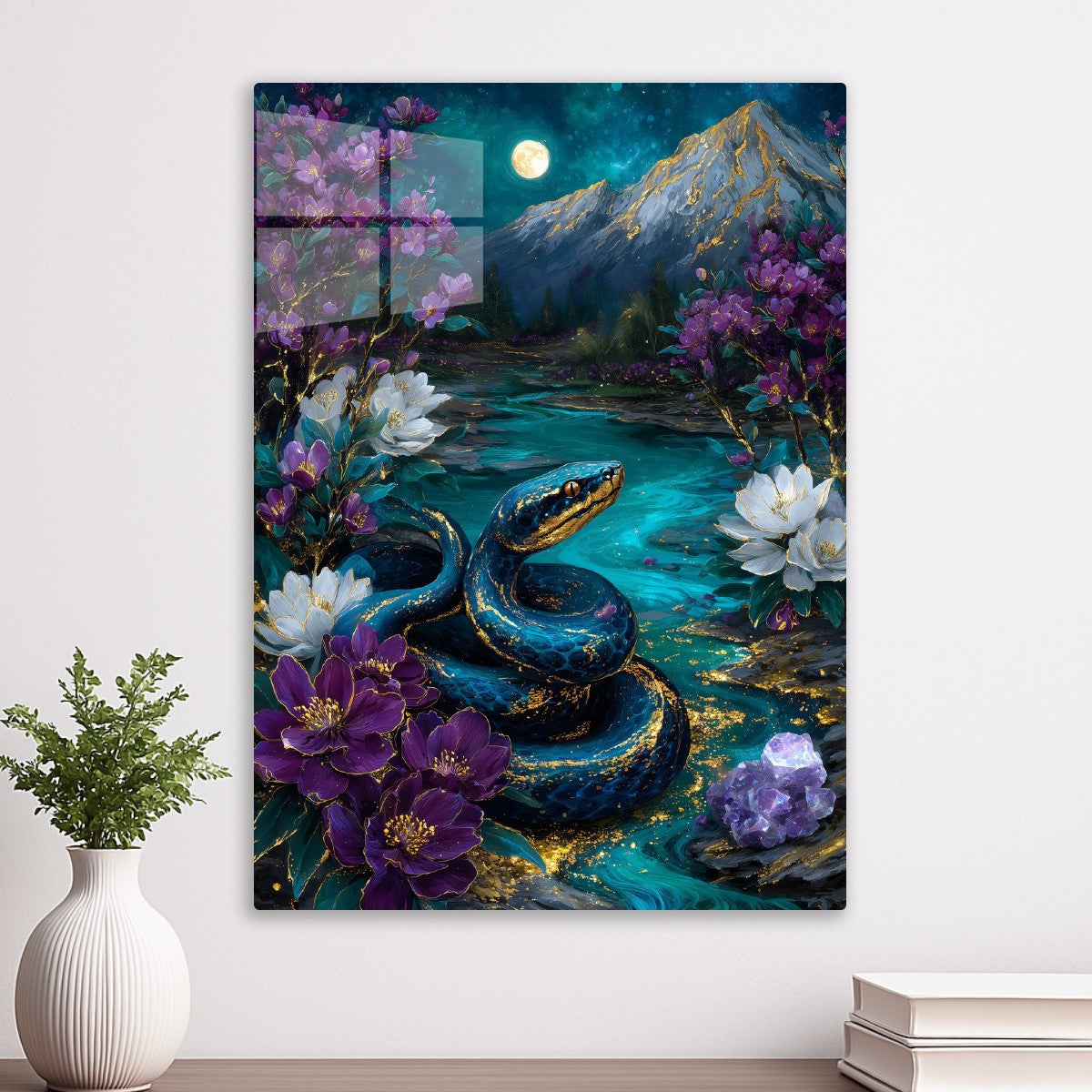 Moonlit Enchantment Of Blue Serpent