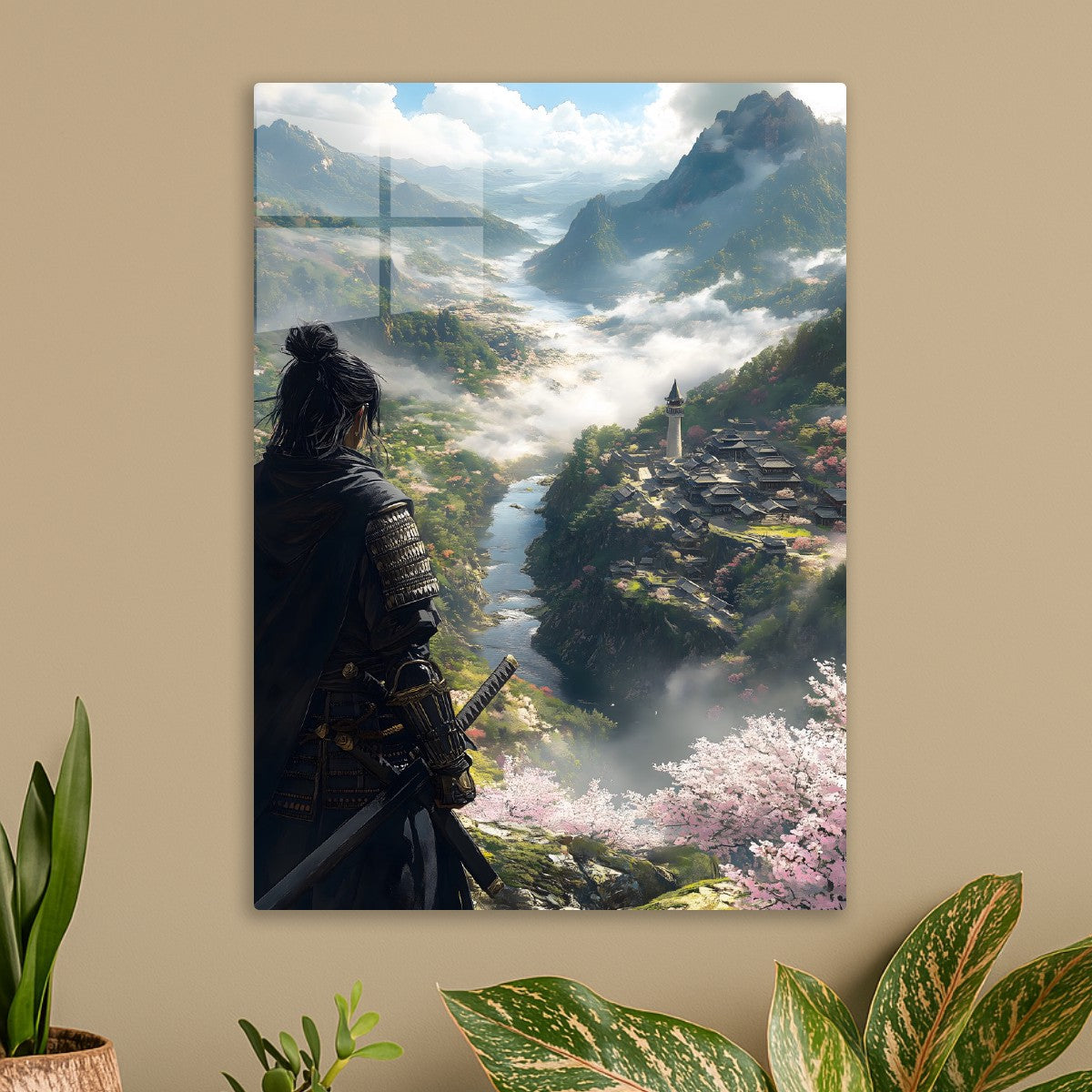 Samurai's Tranquil Vigil