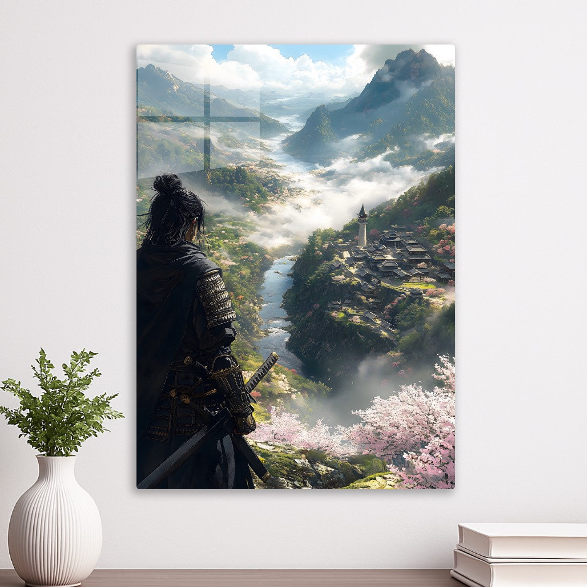 Samurai's Tranquil Vigil
