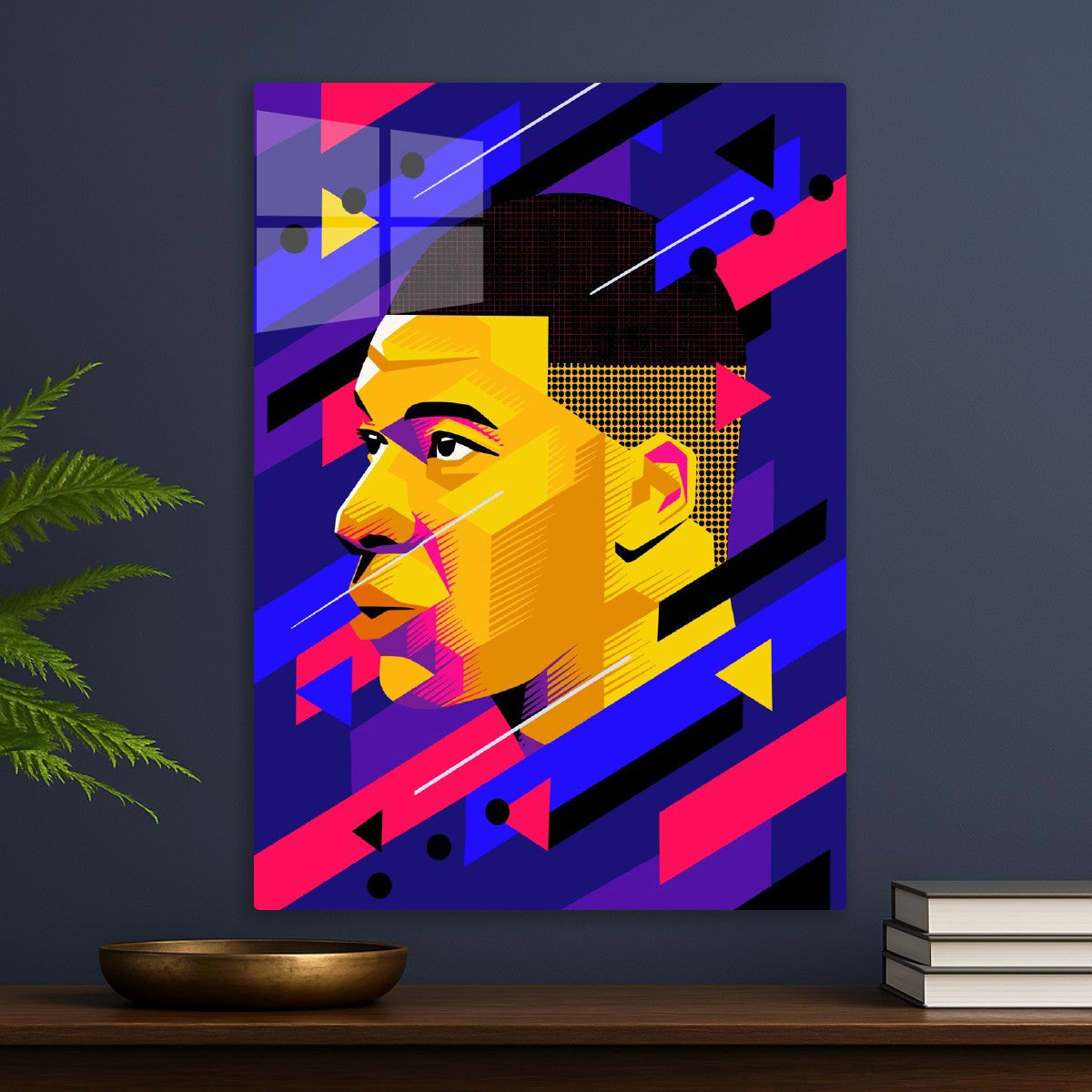 Mbappe Geometric Portrait