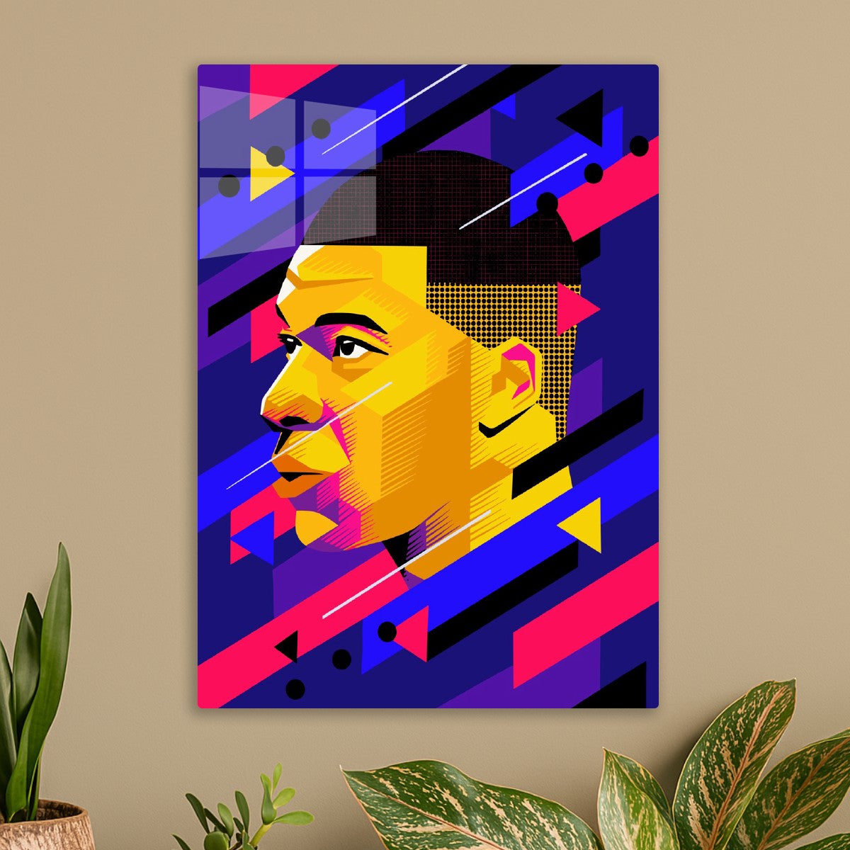 Mbappe Geometric Portrait
