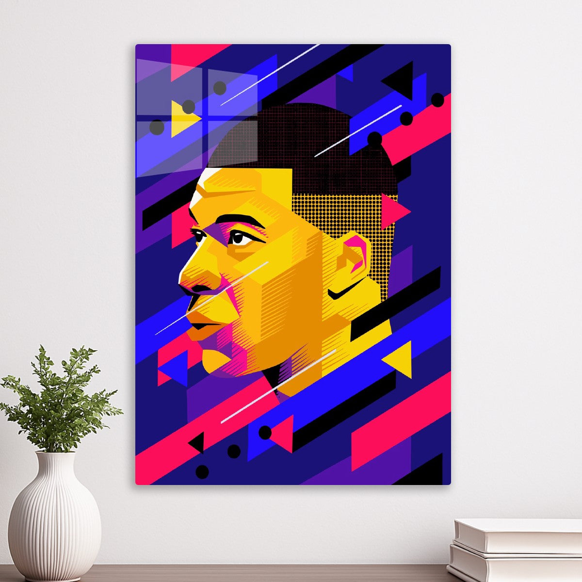 Mbappe Geometric Portrait