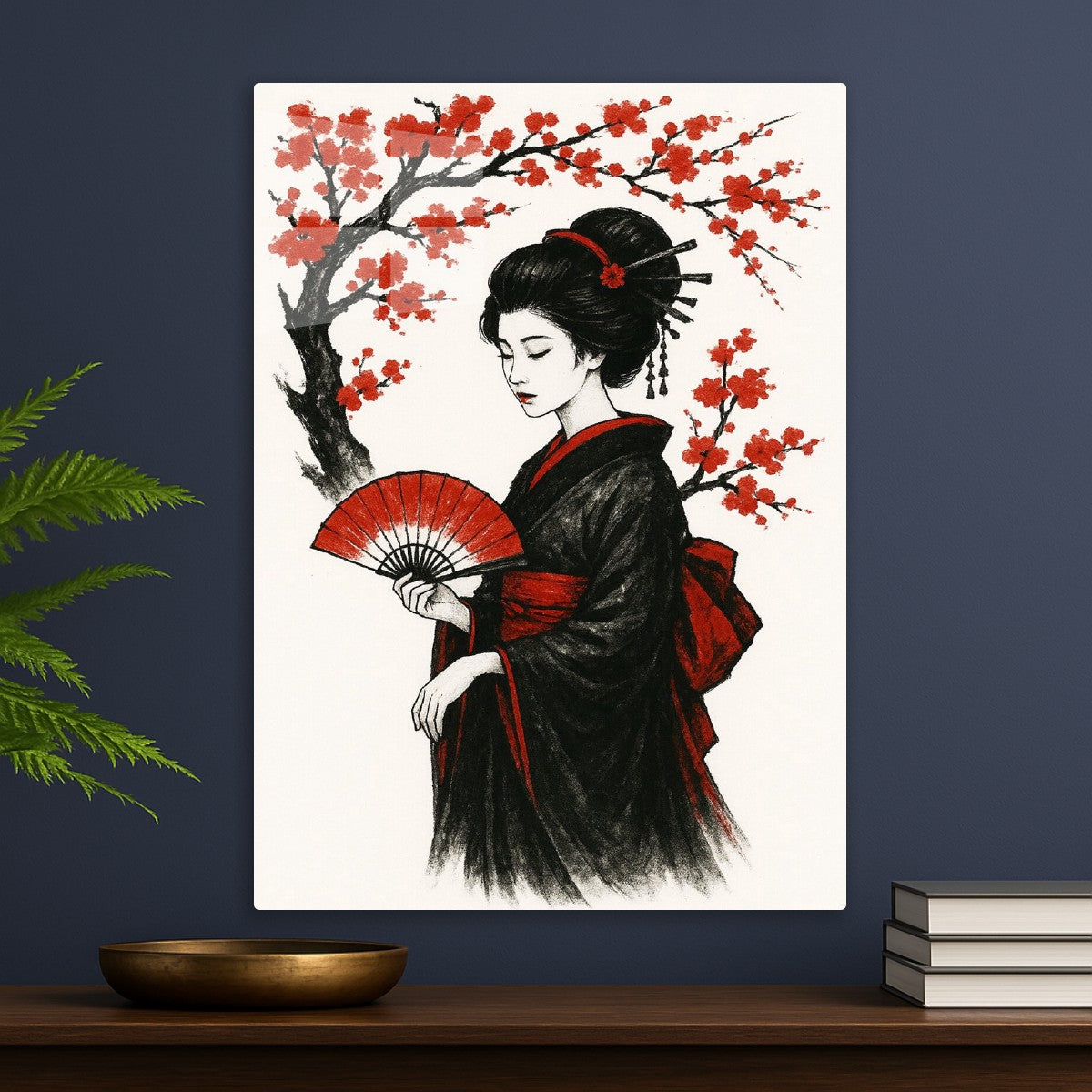 Geisha and the Blooming Sakura