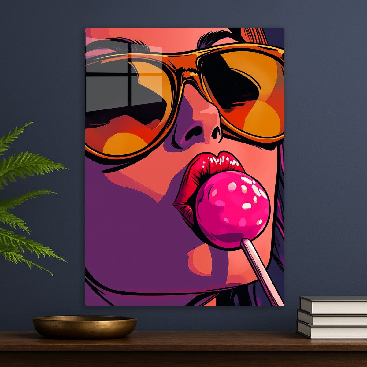 A pretty lady enjoying lollipop
