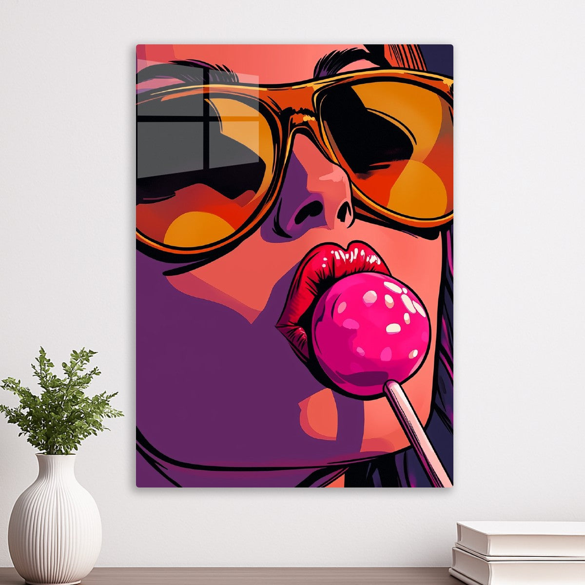 A pretty lady enjoying lollipop