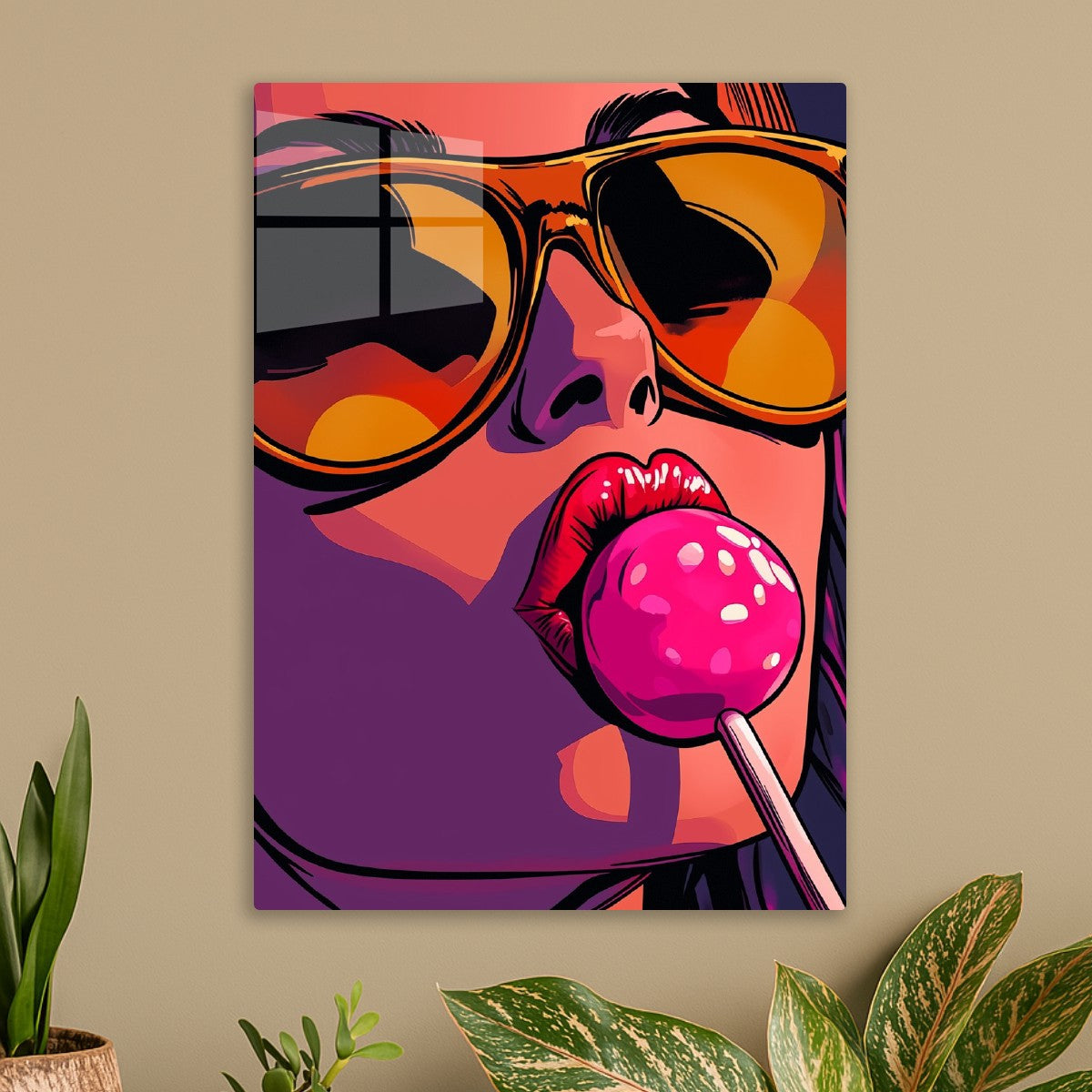 A pretty lady enjoying lollipop