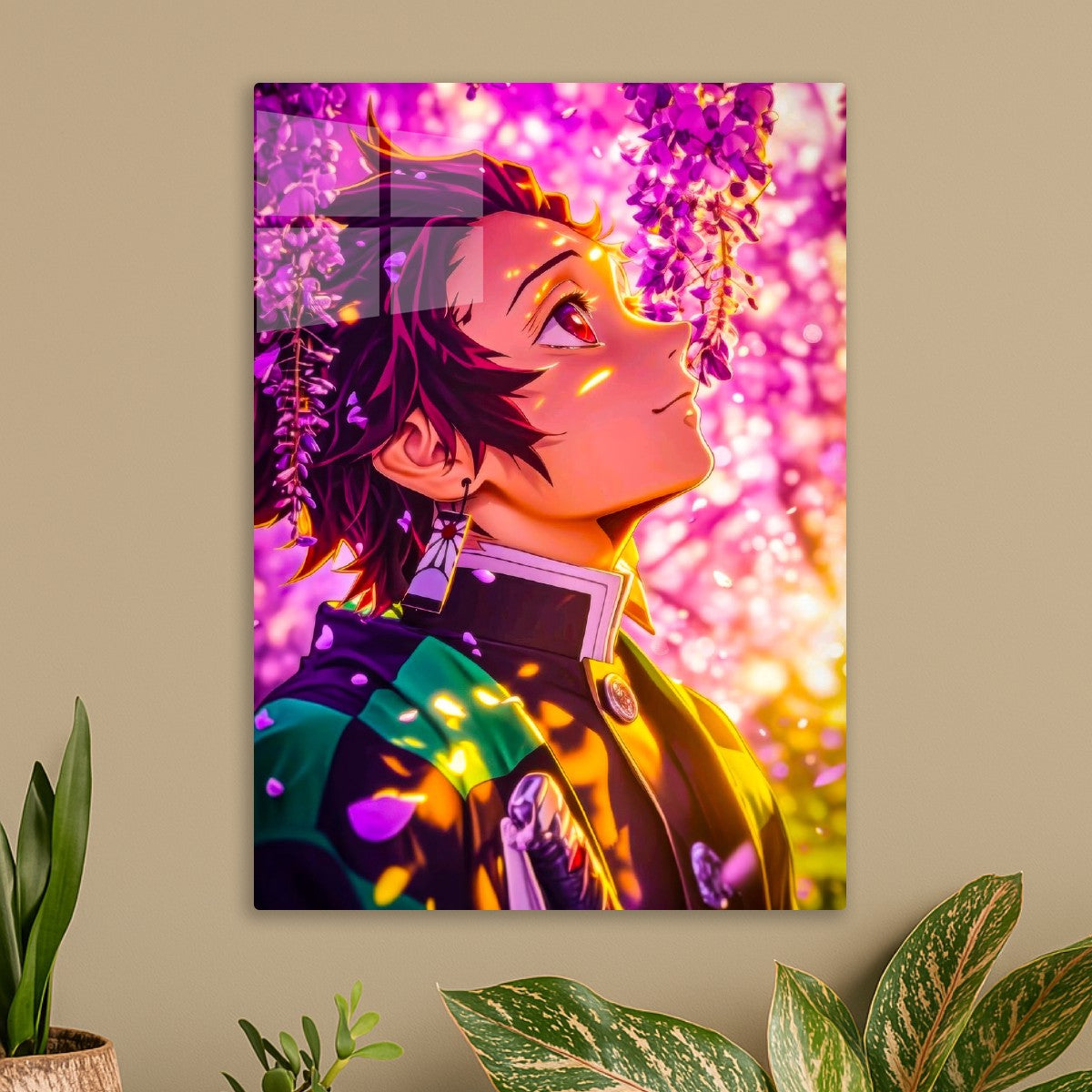 Tanjiro with Falling Petals