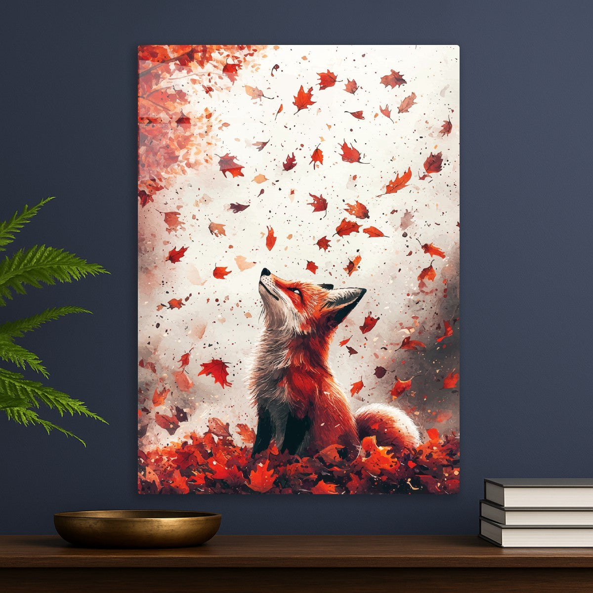 Fox and Autumn Leaves
