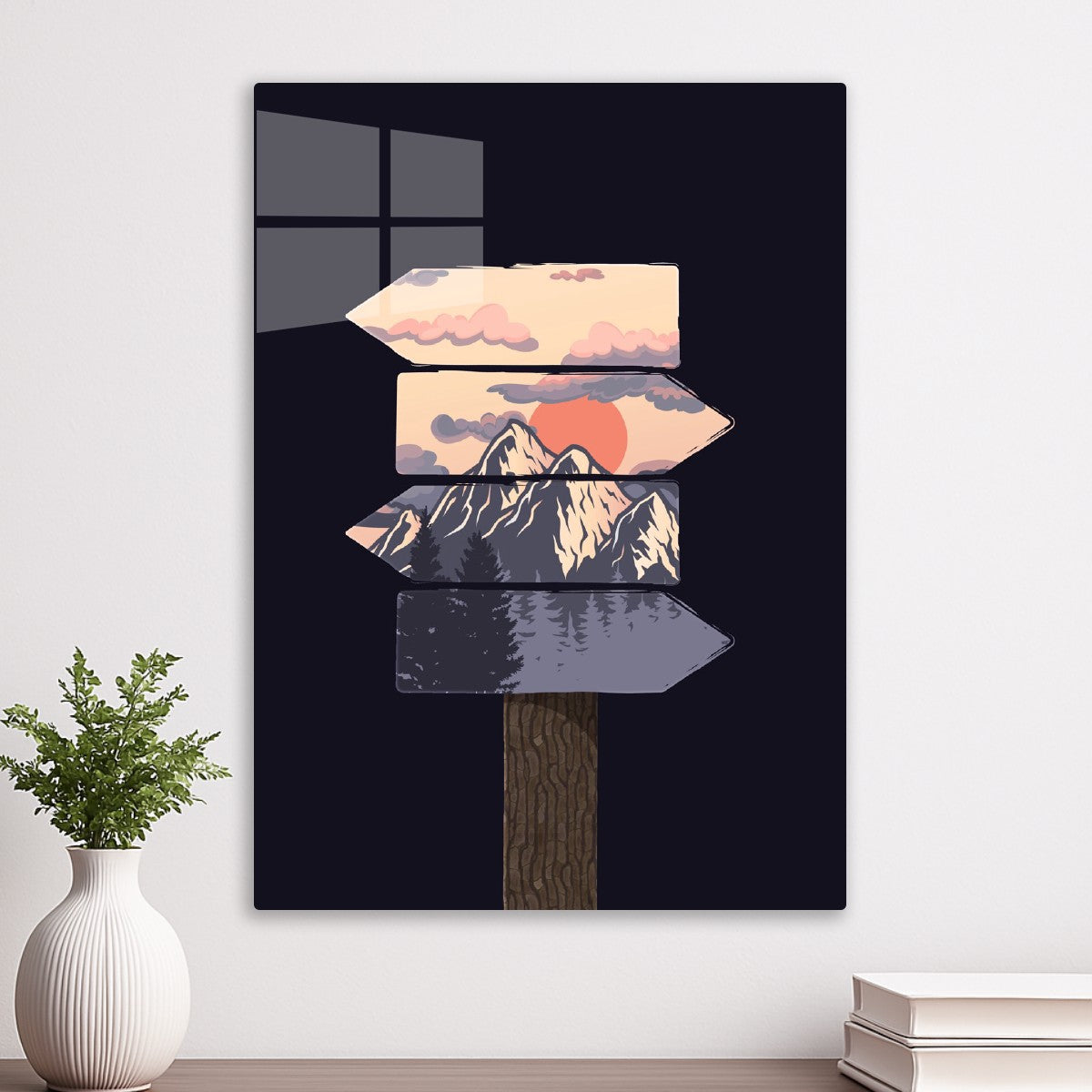 Snow Mountain Road Sign