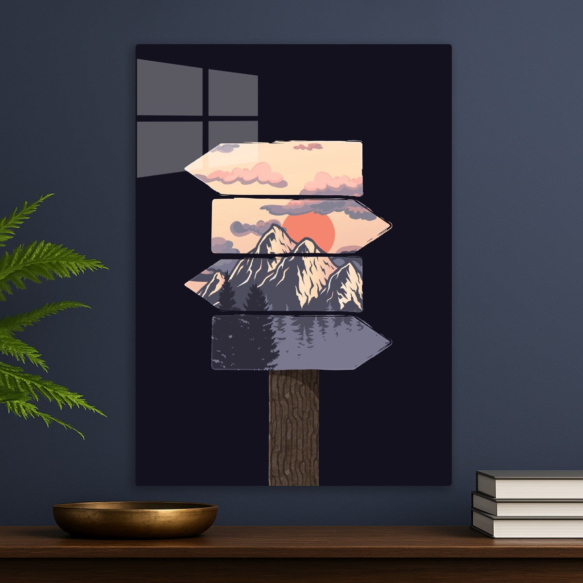 Snow Mountain Road Sign