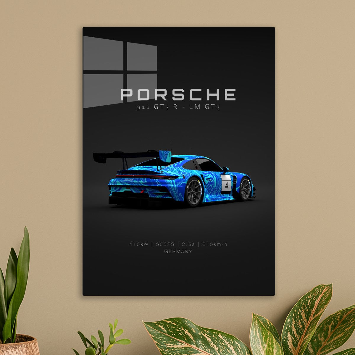 Porsche GT3 R 911 No 4 Back