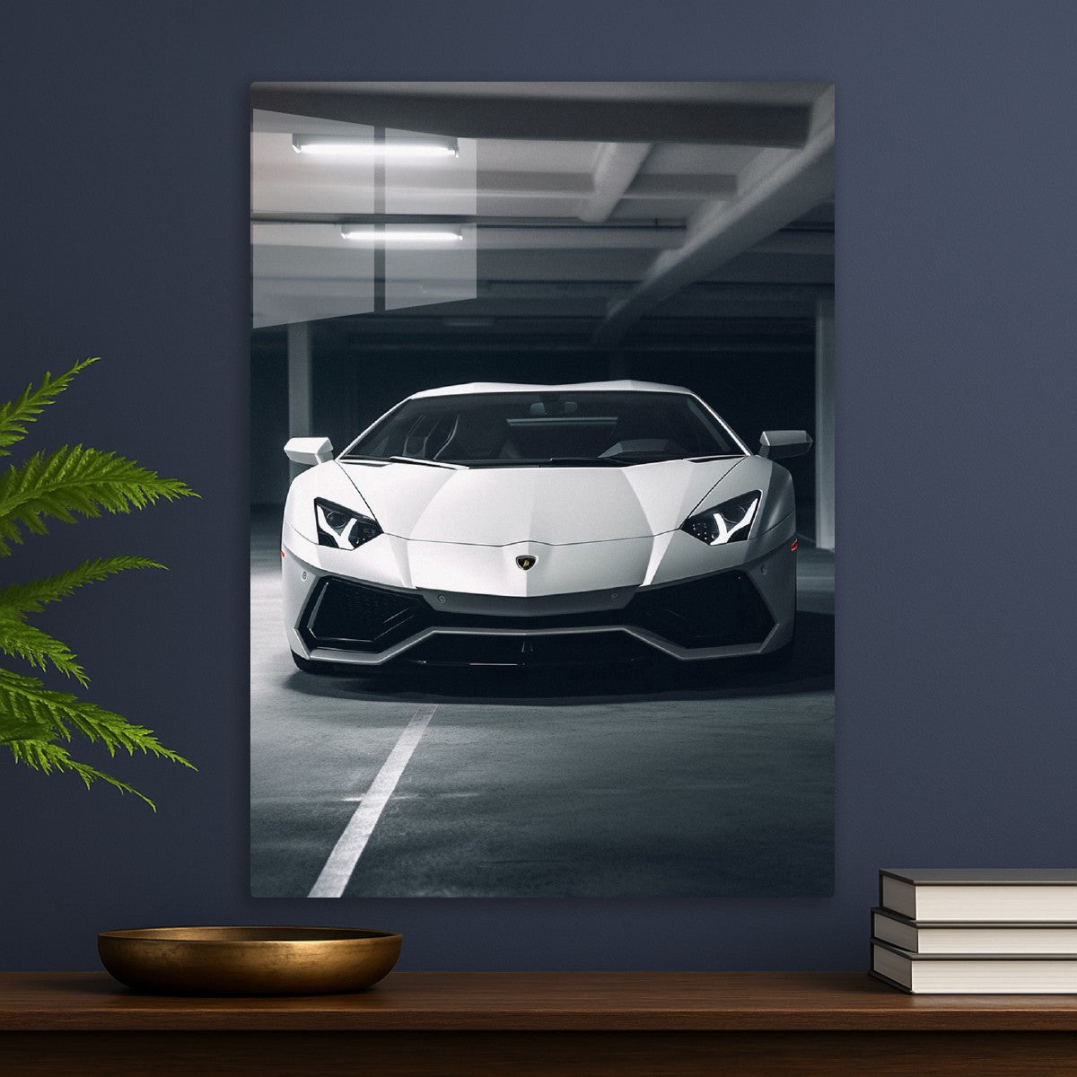 White Lamborghini Aventador