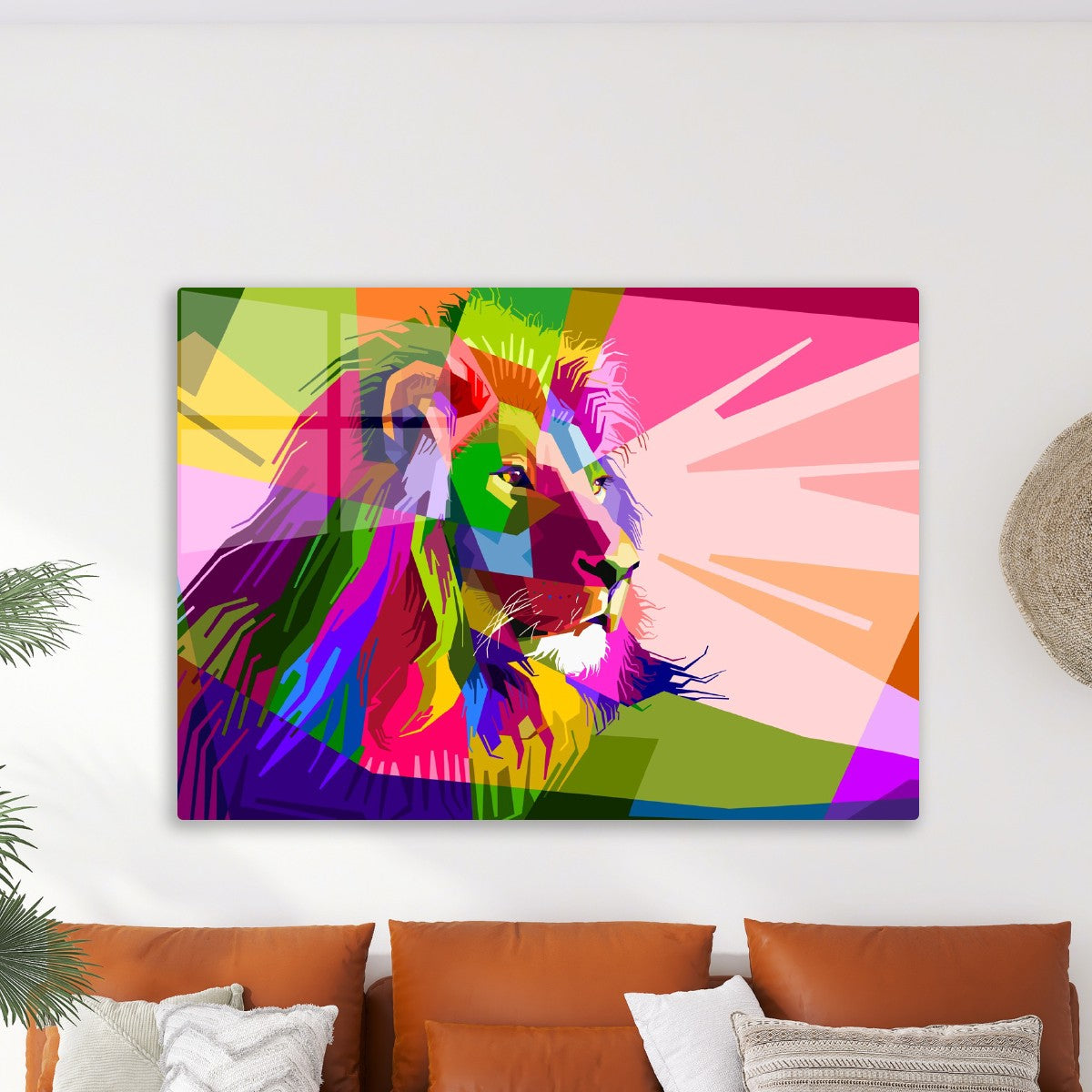 Lion pop art style