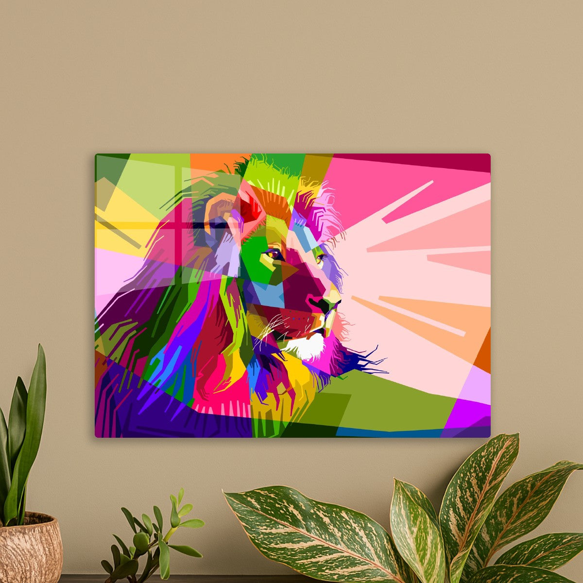 Lion pop art style