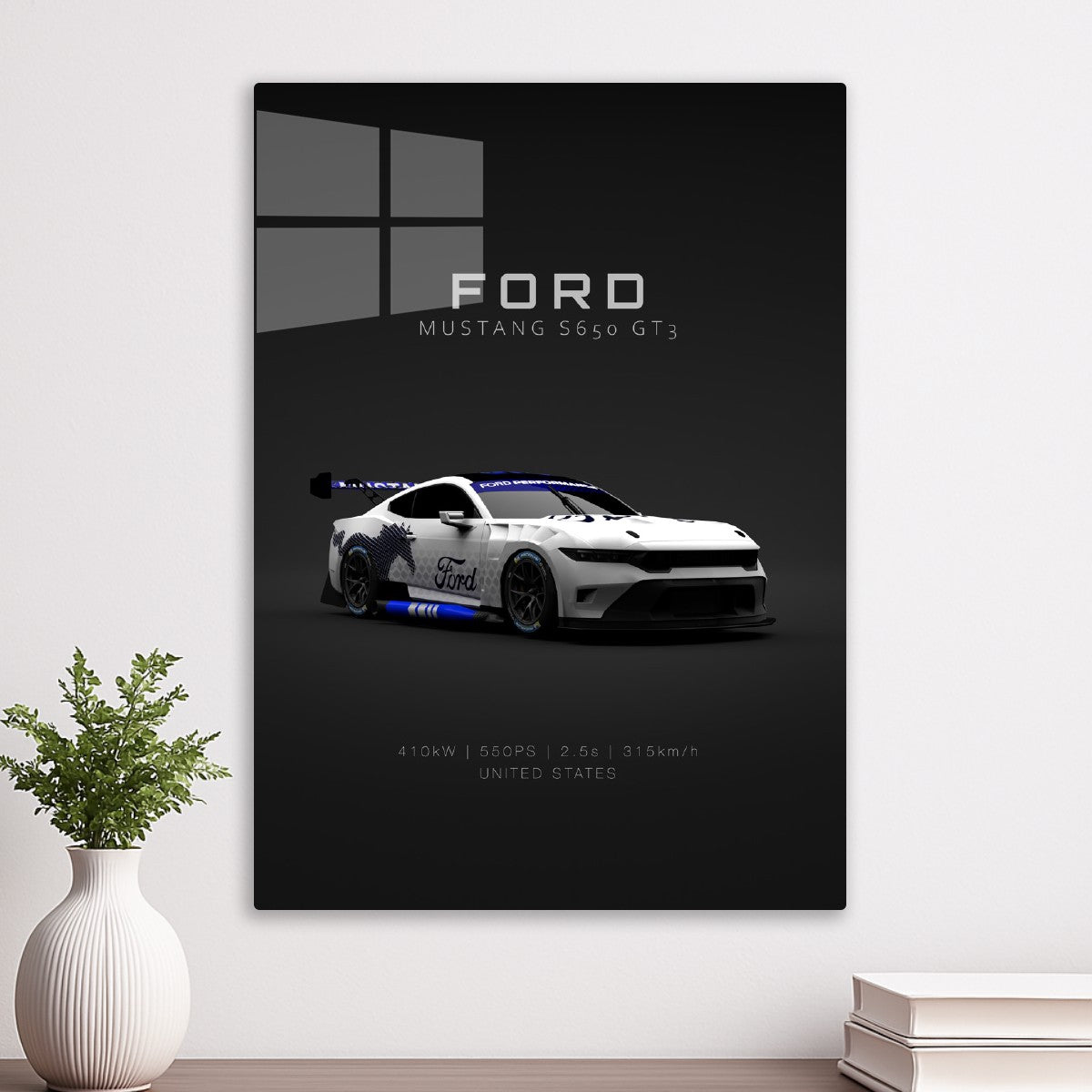 Ford Mustang S650 GT3 White - 