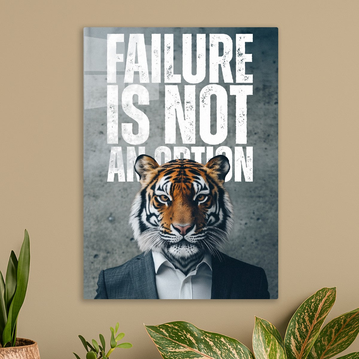 Tiger: Failure Is Not An Option typography