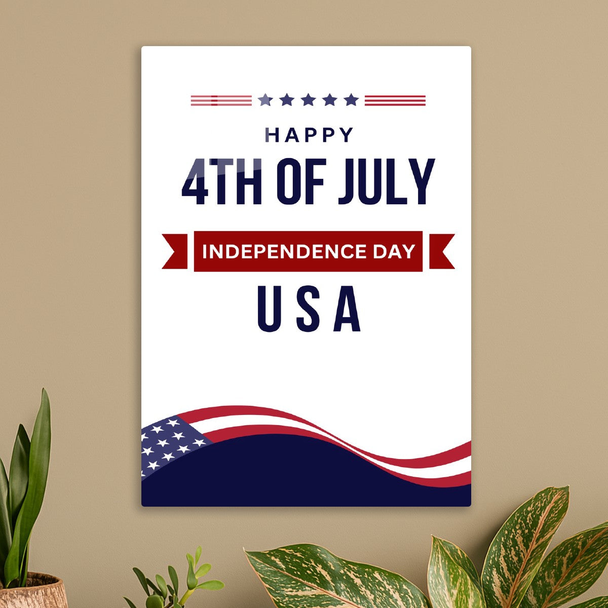 Happy 4th of July USA Minimal