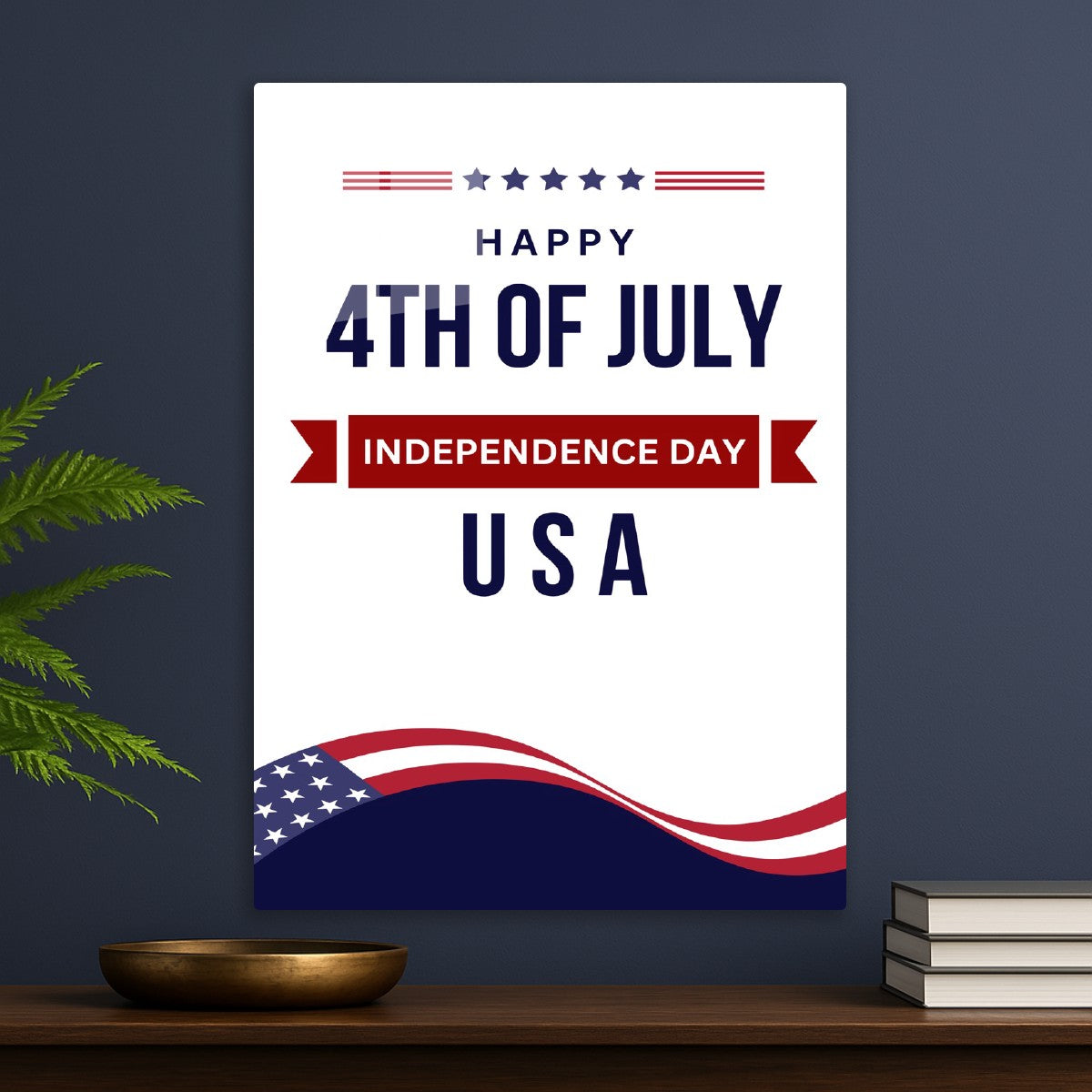 Happy 4th of July USA Minimal