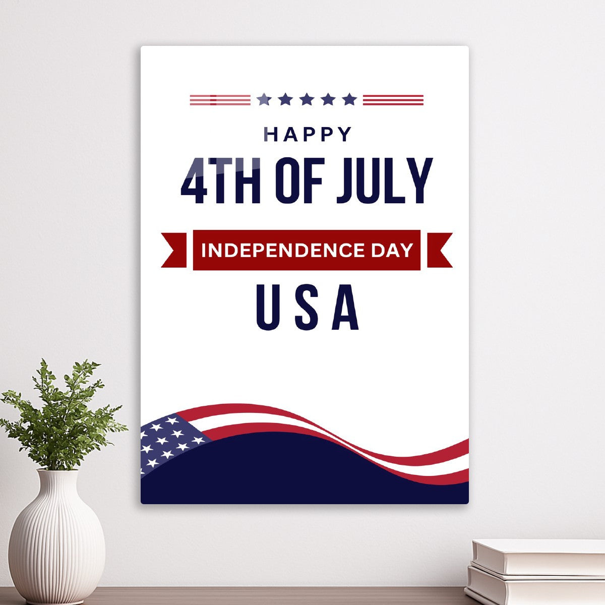 Happy 4th of July USA Minimal
