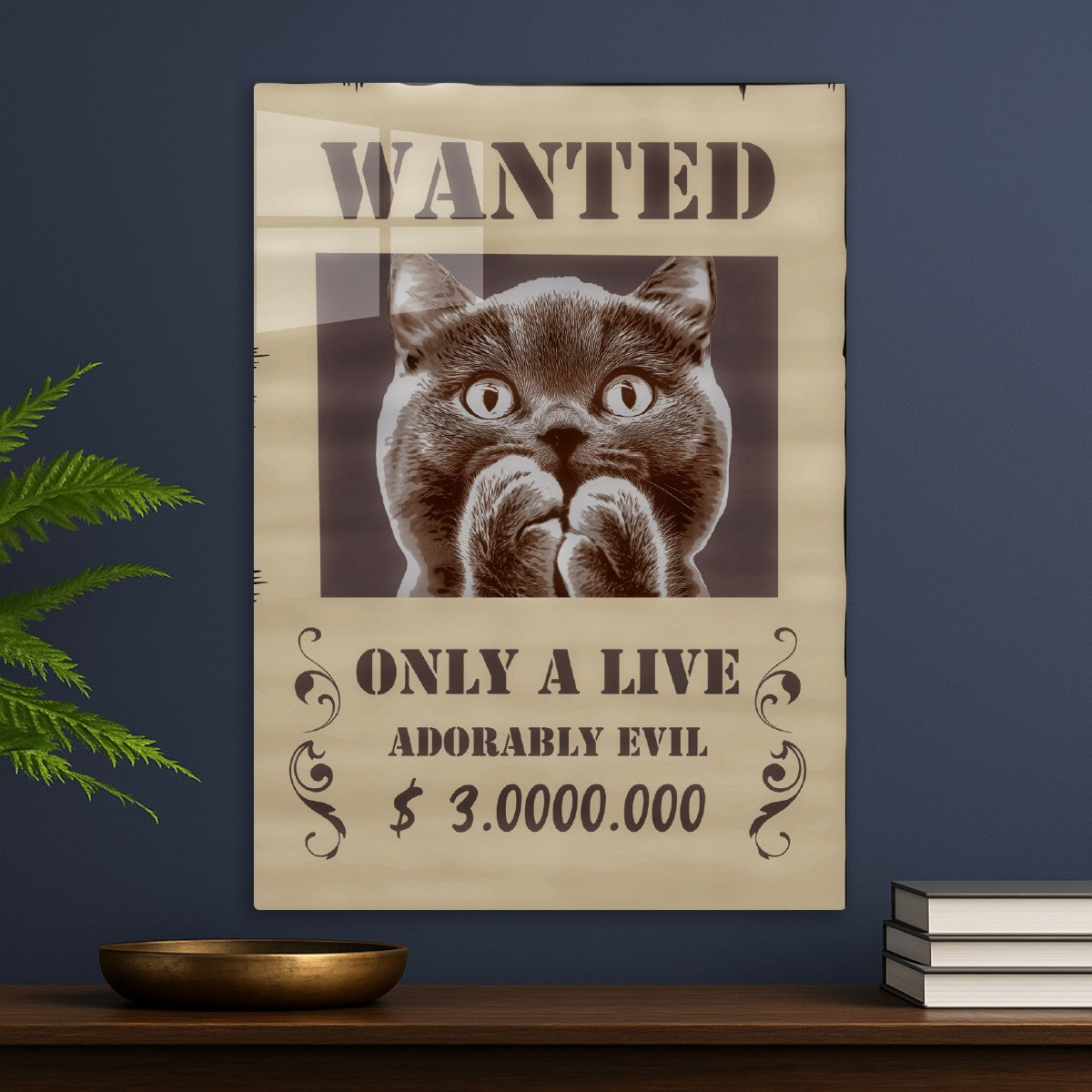 Wanted poster: Evil cat