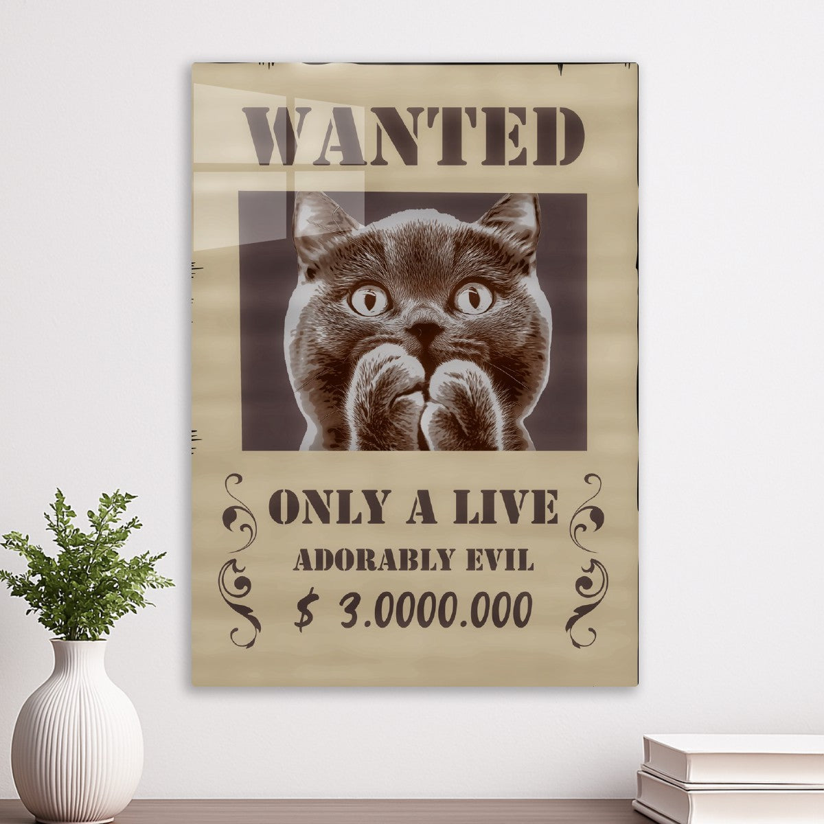 Wanted poster: Evil cat