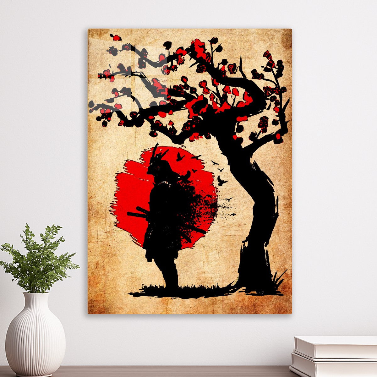 Japanese samurai vintage style