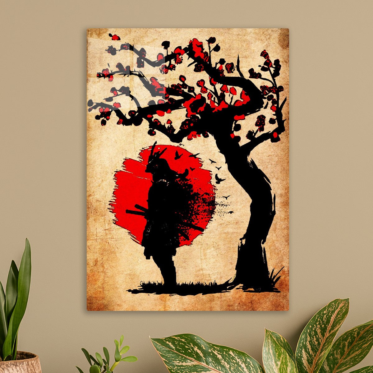 Japanese samurai vintage style